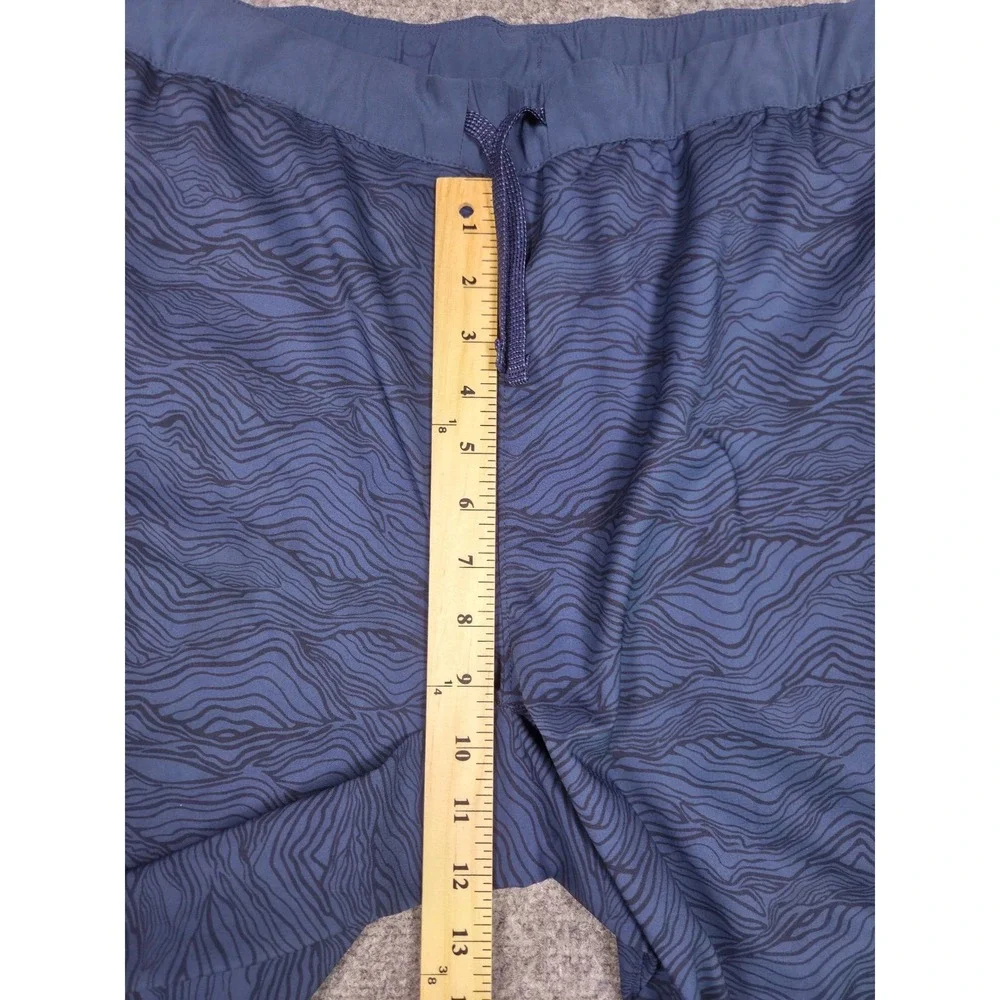 Patagonia Board Shorts Mens XL Blue Topographic Wave Print Recycled Polyester